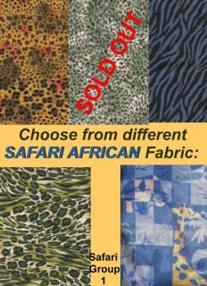 Fabric SAFARI AFRICAN Material Quilt Quilting Home Baby