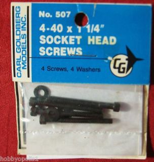 Carl Goldberg 4 40 x 1 1/4 Socket Head Screws GBG507