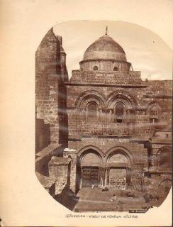 OLD ALBUMIN PHOTOGRAPH HOLY LAND JERUSALEM BETLEHEM BONFILS 1870