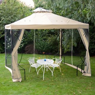 10 x 10 Replacement Ivory Gazebo Top Netting Outdoor Paito Cover