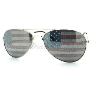 American Flag Aviator Sunglasses Patriotic Star Spangled Banner Print