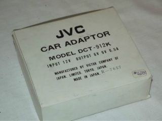 JVC DCT 912K Car Adaptor 12 Volt to 6 volt and 9 volts NEW Vintage