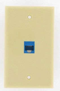 New Single Port Cat6 Wall Plate   Ivory