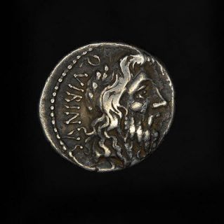 Roman Republican Silver Denarius Memmius Quirinus Romulus Ceres Coin
