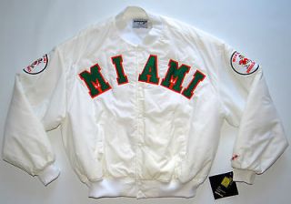 80s MIAMI HURRICANES Swingster Jacket Starter Chalk Line Basketball UM