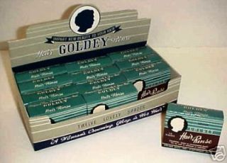 vintage GOLDEY HAIR RINSE dye carton cosmetics GENERAL STORE DISPLAY