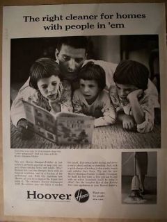 1962 Antique Hoover Upright Shampoo Polisher Ad