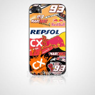 Marc Marquez Sticker Bomb Moto2 Champion #93 to MotoGP iPhone Case 4