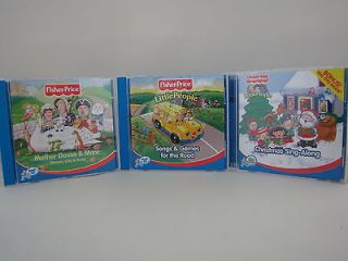 LOT Fisher Price CD DVD Mother Goose & More Little People Road Games