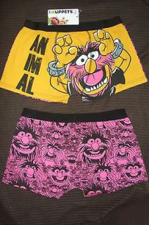 THE MUPPETS MENS ANIMAL CARTOON CHARACTER BOXER SHORTS ORANGE SIZE S