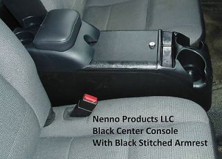 Black Center Console with Black Upholstered Armrest Crown Victoria P71