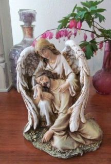ANGEL WEEPING w/ JESUS STATUE The Passion of Christ ~ Agony in the