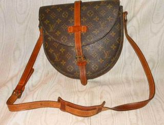 Authentic Louis Vuitton Chantilly Monogram Shoulder Cross Bag Vintage
