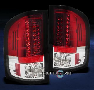 07 11 CHEVY SILVERADO 1500 2500 3500 HD LED TAIL LIGHTS LAMP RED/CLEAR