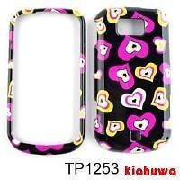 CELL PHONE CASE COVER FOR SAMSUNG ACCLAIM R880 HEARTS FUNKY BLACK