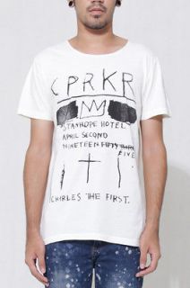 CPRKR Basquiat Charlie Parker wide neck Light Cream Mens T Shirt