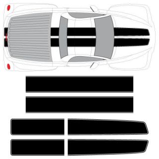 Chevy SSR EZ Rally Racing Stripes with Outline, 3M Stripe Decal