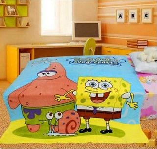 New 150*200cm Lovely Soft Sponge Bob Mink Blanket Quilt Bed Sheet