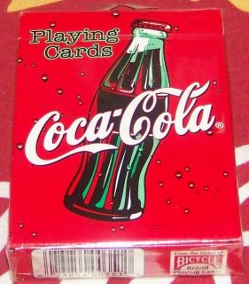 DECK BICYCLE BRAND COCA~COLA COKE BOTTLE PLAYING CARDS in CELLO WRAP