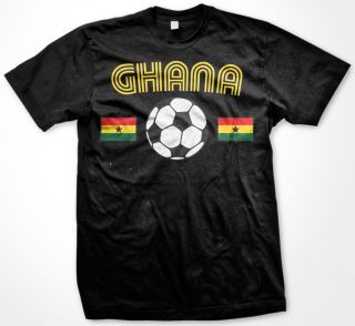 GHANA Soccer T shirt Flag Football Mens Tee