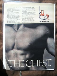 Print Ad Solo Flex Bodybuilding Machine ~ Fitness Muscles The CHEST