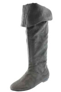 Chinese Laundry NEW Nirvana Gray Fold Over Stretch Over The Knee Boots