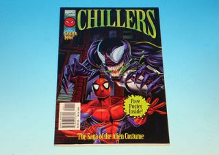 Spider Man MARVEL CHILLERS Venom Saga Of The Alien Costume 1996 Fold