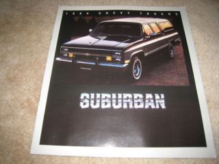 1984 Chevrolet Suburban C10 C20 K10 K20 sales brochure dealer catalog