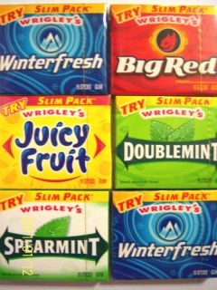 Wrigleys Chewing Gum 6pks/90pcs 5 Flavor Choice
