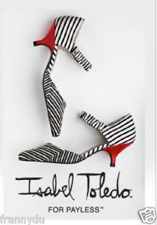 ISABEL TOLEDO Payless Pointed Striped Kitten Heel Shoe