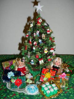 Barbie size CHRISTMAS TREE & GIFTS food accessories SET 52 ★☆FREE
