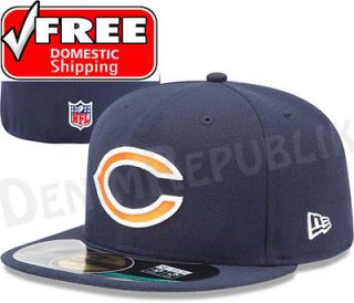 New Era 5950 CHICAGO BEARS   Official NFL On Field Cap Fitted Navy Hat