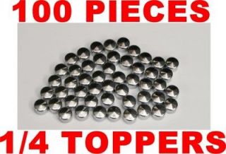 HARLEY FLT/SOFTAIL CHROME BOLT CAP COVERS TOPPERS 100 1/4