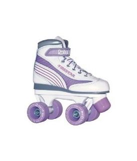 Roller Derby Firestar 500 Girls/Kids Quad Skates   White/Pink Size UK
