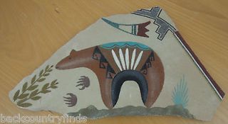 Artist Nelson Lewis Sand Art From Winslow Arizona Bear Navajos Sacred