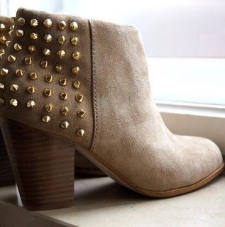 ZARA LIGHT SAND STUDDED COWBOY ANKLE BOOTS   SOLD OUT EVERYWHERE