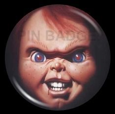 Chucky Doll Childs Play Pin Badge Horror Goth NEW
