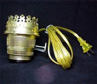 Aladdin Oil Lamp Electric Burner Conversion Brass Heelless A B C 21