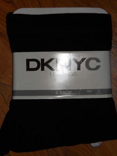 NWT lot of 2 pair of DKNY Donna Karan black LEGGINGS pants ~ S