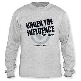 Christian Under the Influence of God Long Sleeve T Shirt S M L XL 2x