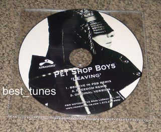 Pet Shop Boys Leaving 3 track US Remixes Promo CD1 memory of the