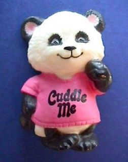 Pin VALENTINES Panda Bear SHIRT TALES Cuddle Me 1980s Holiday BROOCH