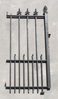 IRON FENCE GATE PANEL TRELLIS 9 POST, WITH FINIALS 63 1/2 H X 31 W