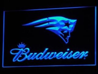 b298 b New England Patriots Budweiser Neon Light Signs