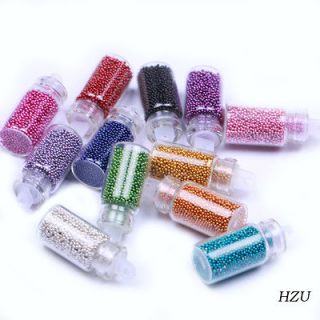 New Micro Caviar Beads Nails Art 12 Colors Manicure Or Pedicures Nail