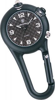 SMITH & WESSON Carabiner Watch All Black 3 1/4x 1 1/2 Water