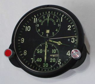 _Russian Soviet USSR Military AirForce Aircraft Cockpit Clock AChS 1