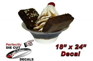 Newly listed Brownie Sundae 18x24 Decal for Ice Cream Truck or Ice