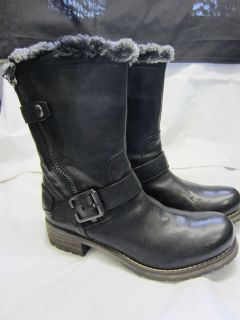 Clarks Majorca Sun Ladies Black Leather Calf Length Boots D Width