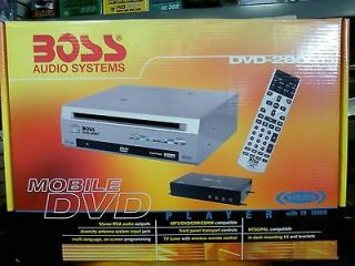 NEW! BOSS DVD2800T MINI INDASH CAR AUDIO DVD PLAYER WITH TV TUNER